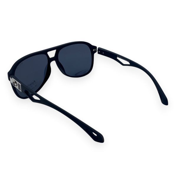 Сонцезахисні окуляри авиаторы Polarized черные Е.87001.C1 фото
