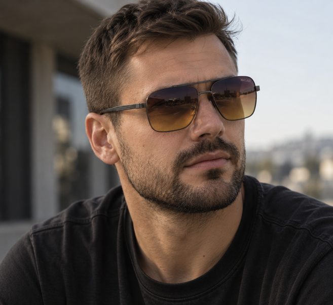 Автомобильные очки день-ночь в металлической оправе polarized R.РА1513С6 фото