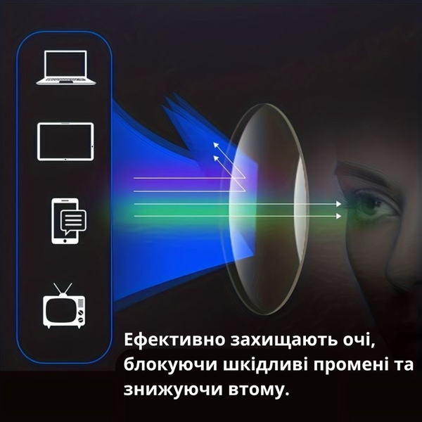 Женские очки для компьютера овальные черные R.112С1 фото